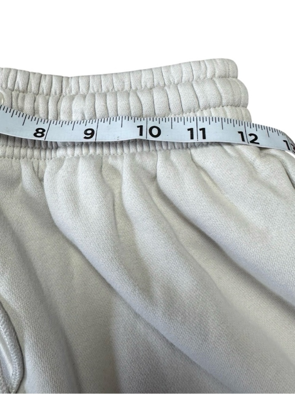 Nike Off-White Oatmeal Fleece Joggers XS Neutral Athleisure Lounge Cozy Minimal - Picture 4 of 8